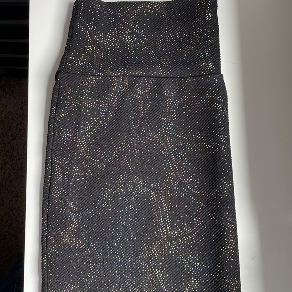 LuLaroe Cassie pencil skirt, NWOT, black with sparkle